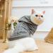 PUPTECK Winter Sweater Coat for Small Dogs & Cats - Soft Knitwear for Cold Weather - Grey - M Size - Buy Online on GoSupps.com
