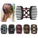 6 Pieces Beads Hair Combs Magic Elastic Hair Double Clips for Women Girls Hair Accessory DIY Hair Styling Tool