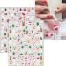 Christmas Nail Stickers 9 Sheets Self-Adhesive Nail Decal Snowflake Santa Claus Hat Red Nail Art Decoration Design Supplie - Buy Online on GoSupps.com
