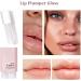 Gruwkue Lip Plumper Gloss | Portable Lip Gloss Set for Women | Natural Lip Balm for Full Lips & Fine Line Reduction | Daily & Night Care | 4ml - Buy Online on GoSupps.com