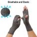 Arthritis Compression Gloves for Rheumatoid & Osteoarthritis - 2 Pairs, Medium Grey - Men & Women, Fingerless & Breathable - Buy Online on GoSupps.com