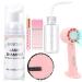 Lash Shampoo Kit 60 ml Lash Shampoo for Lash Extensions Lash Extension Cleanser 6 in 1 Eye Lash Cleansing Foam for Lash Clusters with Lash Wash Lash Fan Makeup Pad Rinse Bottle Lash Brush