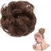 Thick Hair Donut Scrunchie Hair Bun Updo Hairpiece Scrunchy Wavy Curly Messy Hair Ribbon Hair Chignons Ponytail Extension Maroon Thick Maroon