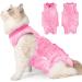 Lianzimau Katzenbody - Post-Op Cat Clothing | Medical Anti-Losing Suit for Cats | Pink Recovery Wear - Buy Online on GoSupps.com
