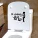 Restroom Wall Decal Sticker - If You Miss Clean The Piss | Black Vinyl | 8h | MAZ-432 - Buy Online on GoSupps.com