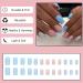 24Pcs Blue Glitter Short Square False Nails with Rhinestones | Reusable Press on Nails for Women | Nail Art Accessories - Buy Online on GoSupps.com