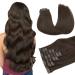 Doores real hair Extensions Seamless light dark brown 35cm 14 inch 7 pieces 110g remy human clips in hair extension seamless clip in extensions real hair extensions seamless 35cm -.110g #2a light dark brown seamless