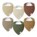 Lulu moon bib baby triangular scarf baby muslin scarf baby for boys and girls (6 pieces valley)