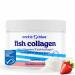 Arctic Blue Collag ne Marin Poudre 150 g Go t Fraise Hydrolysat de Collag ne de Poisson Arctique MSC + Vitamine C Naturelle d Ac rola Haute Puret Facile Dissoudre Fraise 150g