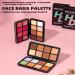 Blush Palette 16 Colours Creamy and Blush Eyeshadow Long-Lasting Bronzer Illuminating Concealer for Fresh Skin Tone Women Girls Travel and Events - Buy Online on GoSupps.com