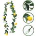 HOMSFOU 3 Pcs Simulation Lemon Rattan Hanging Vine Plant Garland Fruit Garland Mantle Garland Lemon Garland Diy Lemon Berry Vine Simulated Lemon Vine Spring Fake Flower Vine Silk Cloth - Buy Online on GoSupps.com