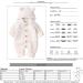 Haokaini Newborn Baby Ear Hooded Knitted Winter Romper Snowsuit 3-6 Months Beige - Buy Online on GoSupps.com