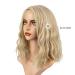 Short Gold Wavy Wig | Shoulder Length Synthetic Lace Front Wig for Women | Blonde 16in Cosplay Wigs - Buy Online on GoSupps.com