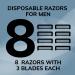 BIC Flex 3 Titanium Men's Disposable Razors - 8 Piece Kit for Face and Body Shaving - Buy Online on GoSupps.com