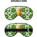 Double-Sided St. Patrick's Day Eye Mask | Shamrock Beer sleep shade | Unisex Sleeping Mask - Shop Now - Buy Online on GoSupps.com