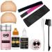 Goiple Wig Accessory Essentials Kit Lace Front Wig Glue & Remover, Wig Caps, Elastic Band, Hair Wax Stick, Edge Control, Edge Brush, Hair Shear Dermaplanning Razor Tool and Edge Scarf - 10PCS