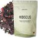 Organic Hibiscus Flowers Herbal Loose Tea by Marcoina - Cut Petals 56g in Resealable Bag Caffeine-Free from Egypt - Perfect for Hot or Cold Brew Tea - Known as Hibiscus sabdariffa. - 2oz. Hibiscus Organic Cut Flower 56-g. / 2-oz.