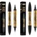 Eyebrow Pencil 2 in 1 Dual-ended Liquid Eyebrow Pen Waterproof & Long Lasting Smooth Liquid Eyeliner Pen Four-tip Brow Pencil for Women Makeup Light Coffee - Buy Online on GoSupps.com
