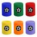 6 pieces children sport bracelets football colorful wrist welding tape cotton welding bracelet football absorbing Wrist band's wrist welding tape for football basketball athletics