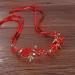 Amosfun Elegant Red Flower Wedding Bridal Headband - Handmade Crystal Ribbon Headdress for Bride Bridesmaid - Buy Online on GoSupps.com