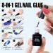 Tomicca Nail Tips and Glue Gel Kit | 8-in-1 Nail Glue | 240pcs Soft Gel Full Cover Nail Extensions | UV Lamp Included | Perfect for Nail Art at Home - Buy Online on GoSupps.com