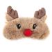 Dioche Cute Sleepping Eyemask Animal Cartoon Style Eye Cover Christmas Deer Snowboard Winter Plush with Blindfold Eyes Sleep Mask Nap Eye Mask for Women (1#)
