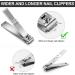 6-Piece Large Straight Edge Toenail Clippers Set - Stainless Steel Nails Cutters for Thick Nails - Men and Women - Buy Online on GoSupps.com