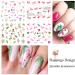 Summer Flamingo and Green Leaf Nail Art Stickers Decals - 12 Sheets - Buy Online on GoSupps.com
