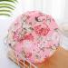 Elastic Band Waterproof Shower Cap with Ruffled Edge - Peony Pattern | For Girls and Women - Buy Online on GoSupps.com