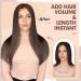 Feshfen Clip-In Extensions - 4PCS Synthetic Hair Extensions 50cm Smooth Long Black Hair for Women - Buy Online on GoSupps.com