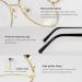 Classic Aviator Reading Glasses | Light Blocking Computer Readers for Men & Women | Spring Hinge Metal Frame | Gold 2.0x - Buy Online on GoSupps.com