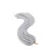 20 Strands Afro Braids - Soft Synthetic Hair Extensions for Braiding - 50cm 100g - Gray Color - Buy Online on GoSupps.com