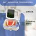 Denture Bath Case with Mirror & Clean Brush - Portable Holder for Travel Cleaning - White - Buy Online on GoSupps.com