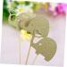 LABRIMP 3pcs Cupcake Picks Jungle Animal Toppers Gold Glitter Toppers Fruitcakes Dessert Topper Appetizers Elephant Party Decoration Cake Toothpick Topper Valentine Food Lip Gloss Wooden Golden 10.00X5.30X0.20CM - Buy Online on GoSupps.com