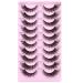 Kiromiro Fox Eye Faux Mink Lashes - 6D Volume Cat Eye Pack | Natural Look Wispy Strip False Eyelashes - Buy Online on GoSupps.com