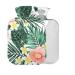 Summer tropical jungle palm hot water bottle with cover 1 l small warm-up bag for pain relief back pain hot and cold therapy BPA-free
