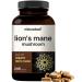 Lions Mane Mushroom Supplement Capsules 9,000mg 240 Capsules | 120 Days Supply Made with Organic Lion s Mane Powder Extract Cognitive Brain Nootropic & Immune Health Support Non-GMO