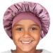 Hat Hut Kids Satin Bonnet Sleep Cap for Curly Hair Adjustable Silk Hair Cap for Baby Sleeping Hair Bonnet for Toddler Child 1-8 Years Purple