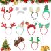 Makone Christmas Headband 10 Styles Reindeer Antlers Fun Christmas Tree Santa Hat Headdress for Kids Adults #06