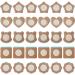 Joygoodta Castor Oil Belly Button Patch 30Pcs Moisture Absorbent Self Adhesive Castor Oil Patches No Wash & Breathable Mix Shape Skin Color
