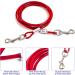 JETOP Heavy Duty Dog Stake & 10 ft Dog Chains Steel Spiral Ground Dog Spike for Outdoor Yard and Camping Dog Camping Accessories for Puppy Pet and Medium Dogs (176 lbs of pull) (Red) - Buy Online on GoSupps.com