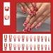 Justotry 24 Pieces Coffin Nails - Pink Heart & Red French Press-On Artificial Nails with Glue for Women - Medium Ballerina Fake Fingernails - Buy Online on GoSupps.com