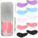 5Pairs Reusable Under Eye Patches Silicone Under Eye Masks With Tin Box Reduce Wrinkles and Fine Lines Pair With Metal Eye Cream Applicator
