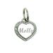Custom Engraved Personalized Stainless Steel Small Heart Rhinestones Dog Cat Pet ID Jewelry Bling Tag