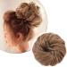 Thick Synthetic Hair Bun Extensions Hairpiece Messy Hair Scrunchies for Women Updo ponytail Extensions - Coffee Brown Hairpiece 45g 45 g Sandy Brown
