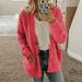 Hanxiulin Women's Fleece Jacket - Plush Cuddly Sweatshirt Warm Outdoor Cardigan Coat & Hoodies - XXL Pink - Buy Online on GoSupps.com