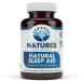 Premium Natural Sleep Aid for Adults - Effective Relief - Non Habit Forming - Wake Up Feeling Refreshed - Proprietary Blend with Melatonin Tryptophan Magnesium Valerian Chamomile & More - 60 Veg