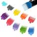 TYVOM 10PCS Clipper Guards Multicolor Hair Clipper Limit Comb Hair Cutting Guides Attachment Limit Replacement Combs Set Hair Clipper Guide Combs for Hairdressing Salons and Home