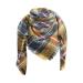 Hanxiulin ladies scarves warm cotton black with buttons casual wrap shale wrap turban bib triangular triangle unit size yellow