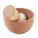 Shaving Brush Set with Wooden Synthetic Bristles for Men Lightweight Portable Effective Lather